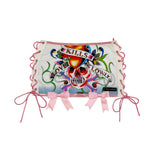 ED HARDY WHITE & PINK LOVE KILLS SLOWLY SKIRT SET