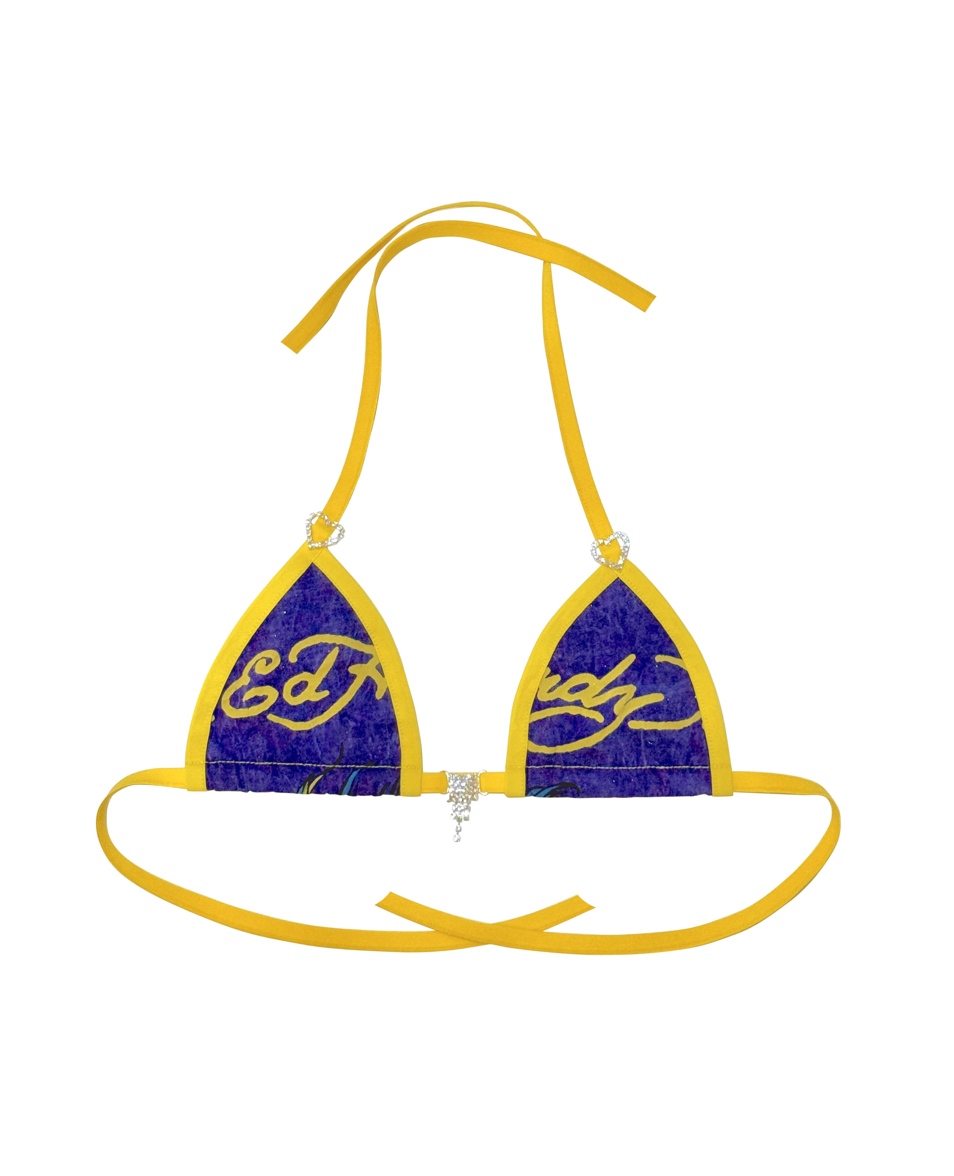 ED HARDY YELOW & PURPLE SIGNATURE BIKINI