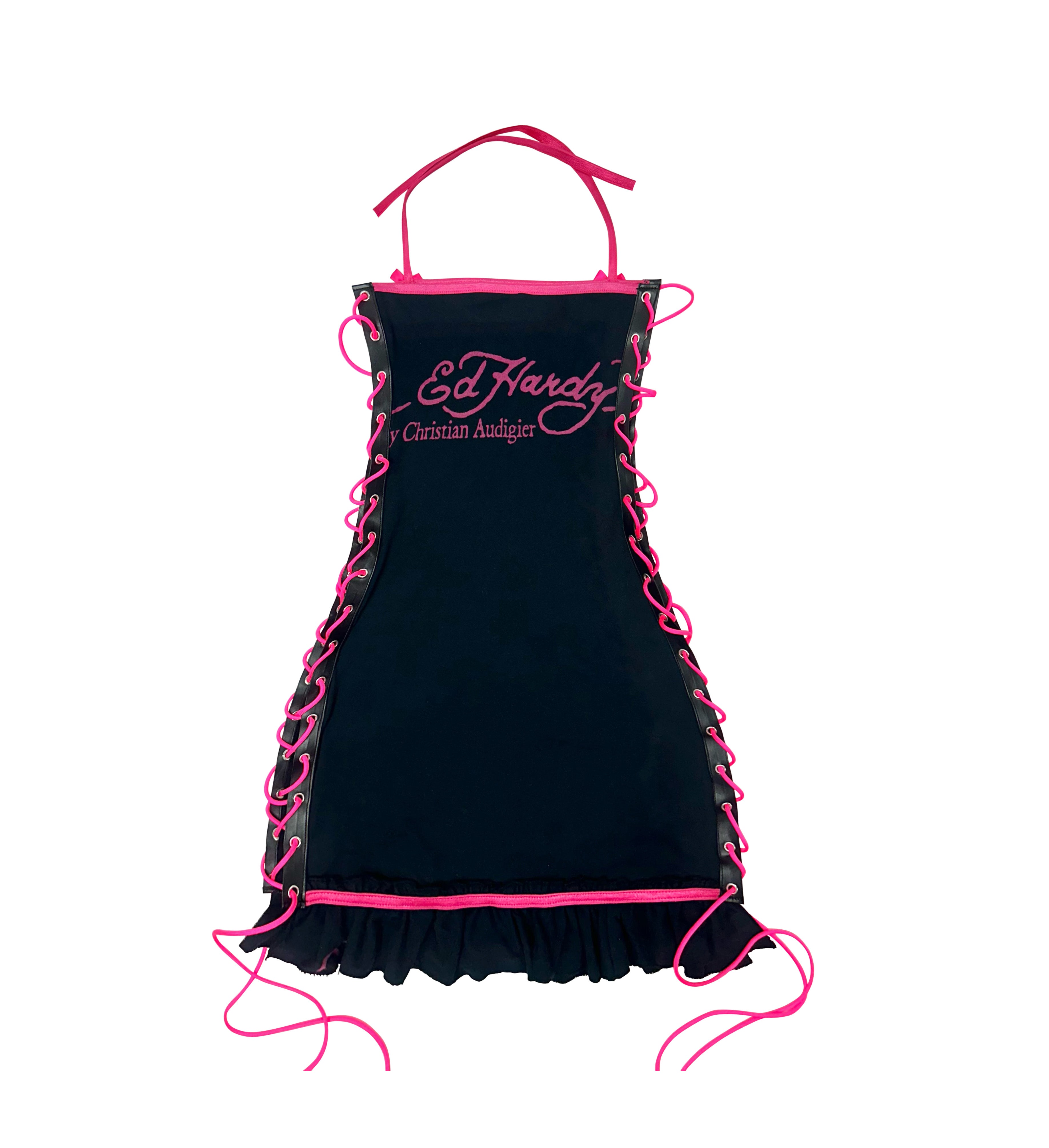 ED HARDY BLACK FLAME DRESS