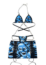 JUICY J SKULL SKIRT SET