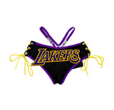 LAKERS MINI SHORT SET (BLACK AND PURPLE)