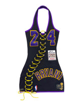 LAKERS LACE-UP DRESS (BLACK AND PURPLE)