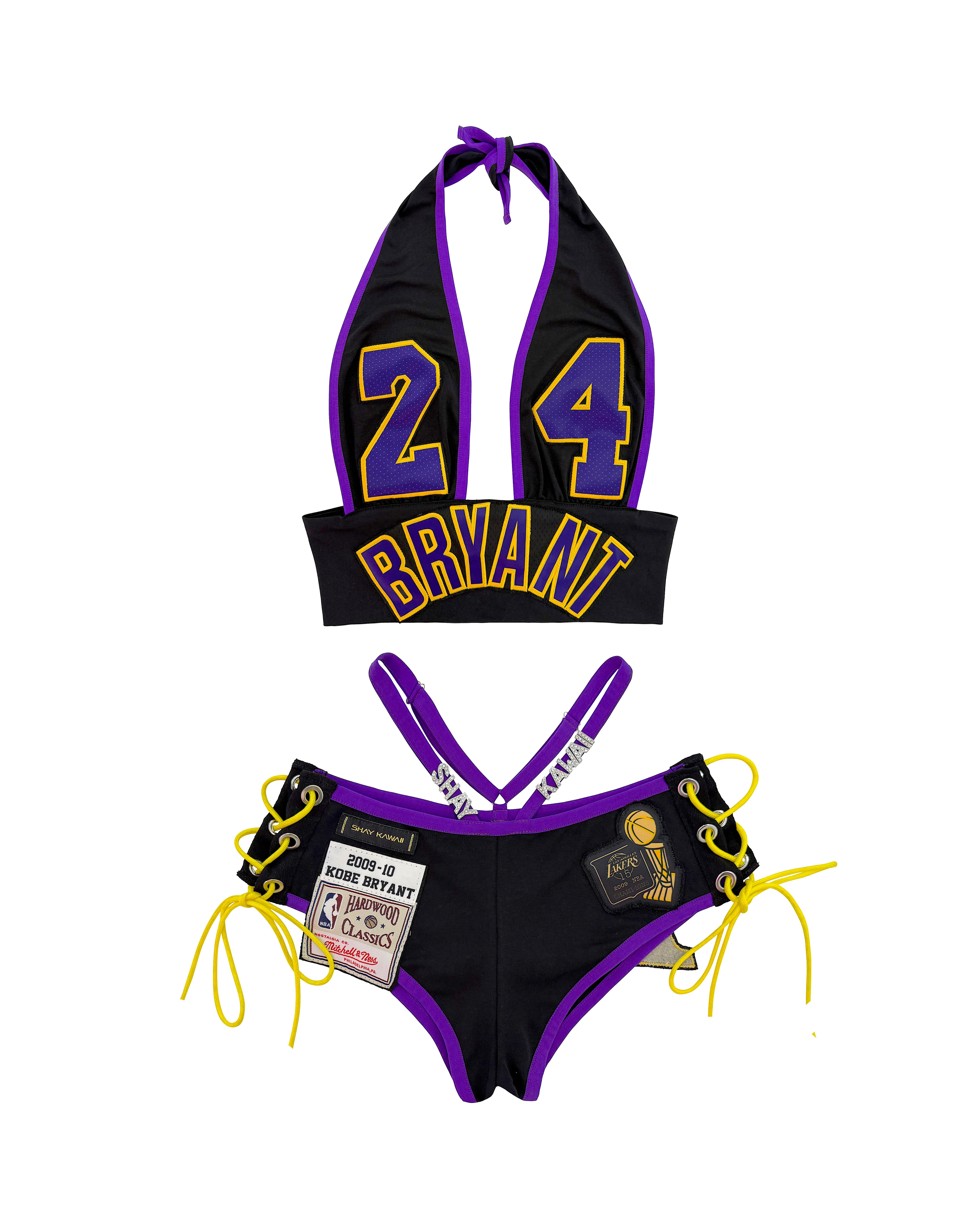 LAKERS MINI SHORT SET BLACK