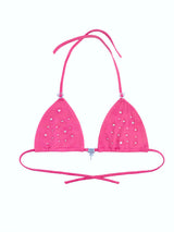 LIL KIM SUEDE BIKINI SKIRT SET PINK