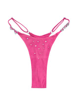 LIL KIM SUEDE BIKINI SKIRT SET PINK