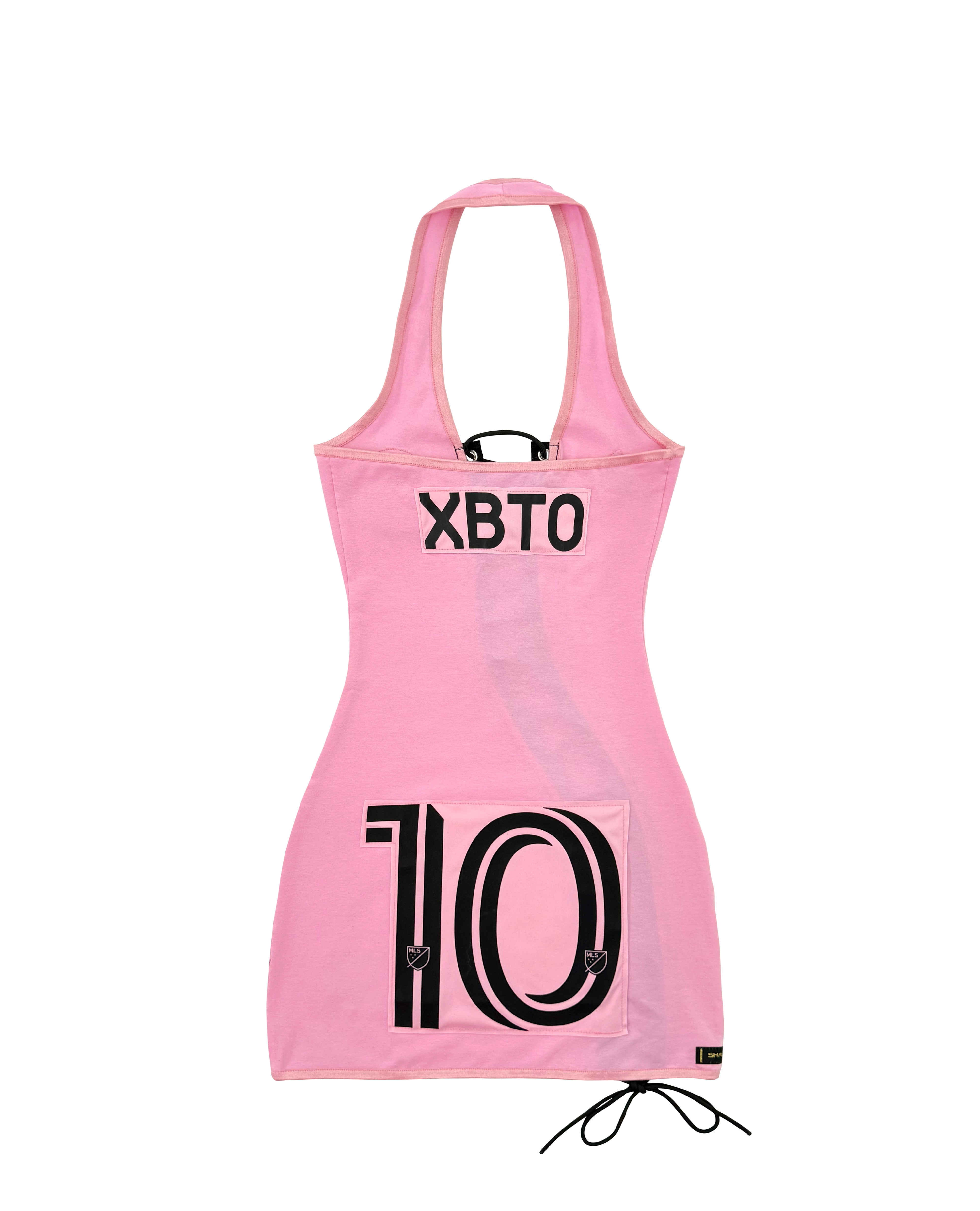 MESSI LACE-UP DRESS PINK