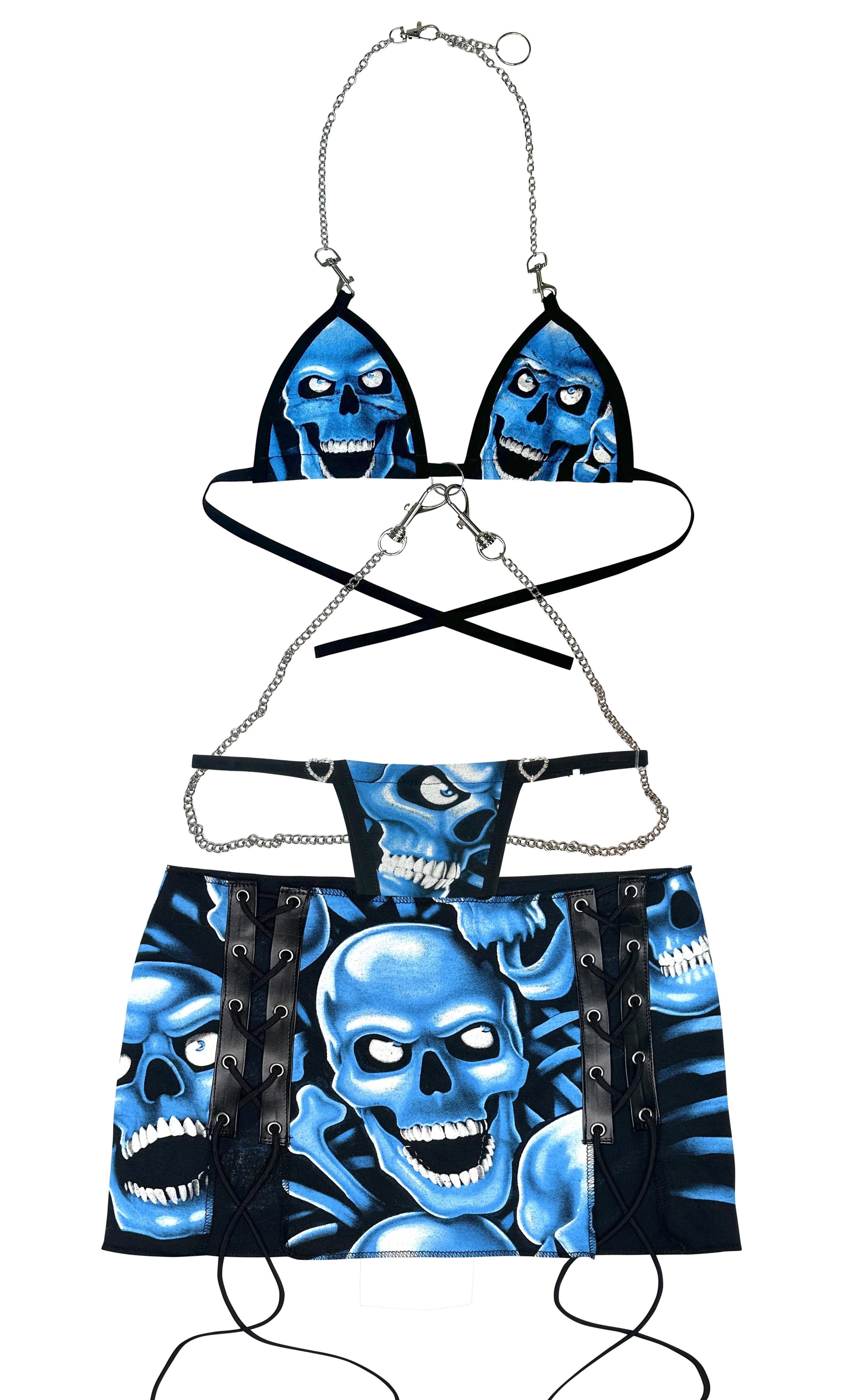 JUICY J SKULL SKIRT SET