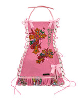 ED HARDY RHINESTONE CROSS PINK DRESS
