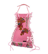 ED HARDY RHINESTONE CROSS PINK DRESS