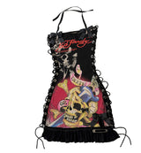 ED HARDY RED & BLACK SKULL RHINESTONE DRESS