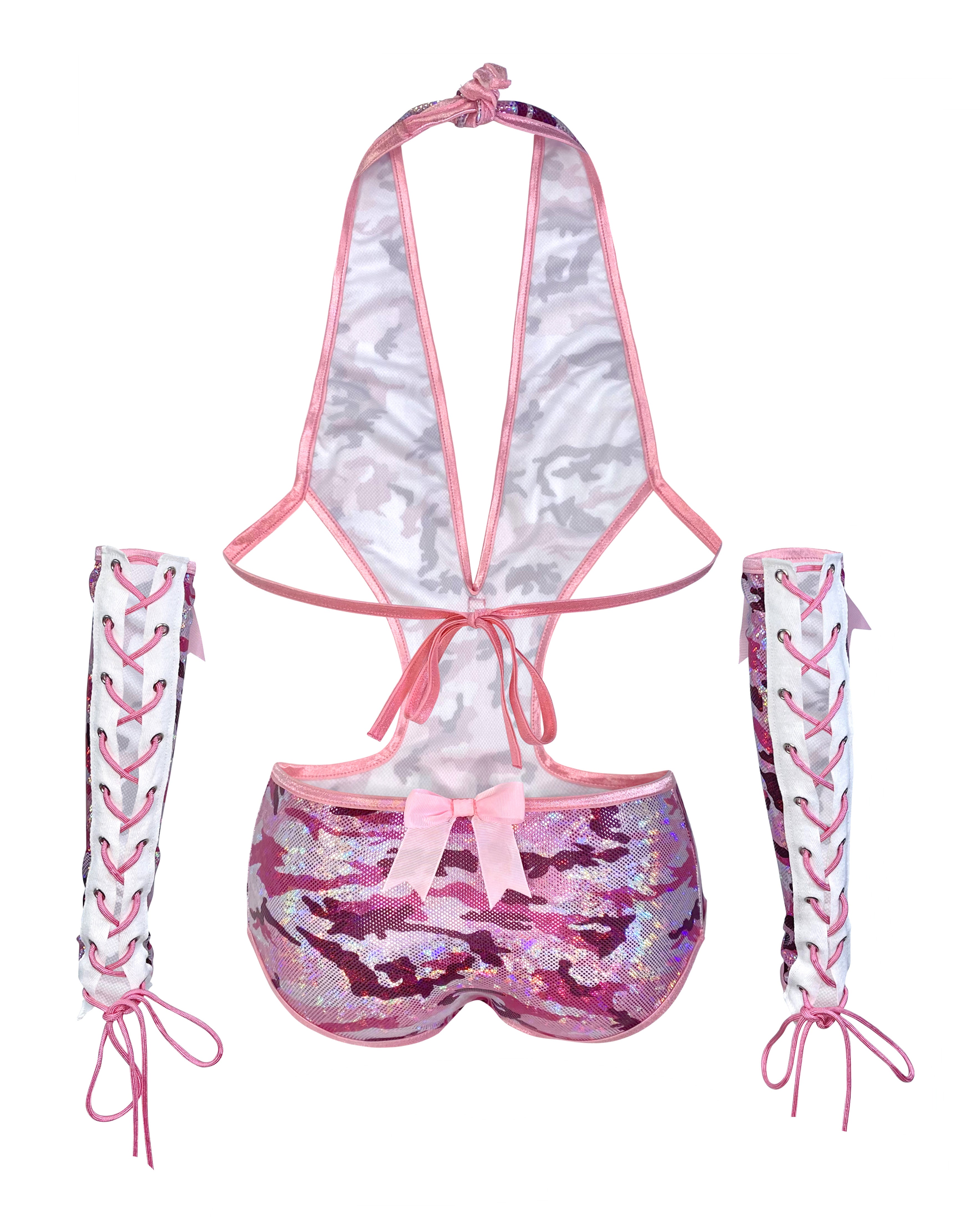 HOLOGRAPHIC BARBIE ROMPER SET