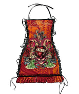 ED HARDY RUST RHINESTONE SKULL DRESS