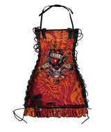 ED HARDY RUST RHINESTONE SKULL DRESS