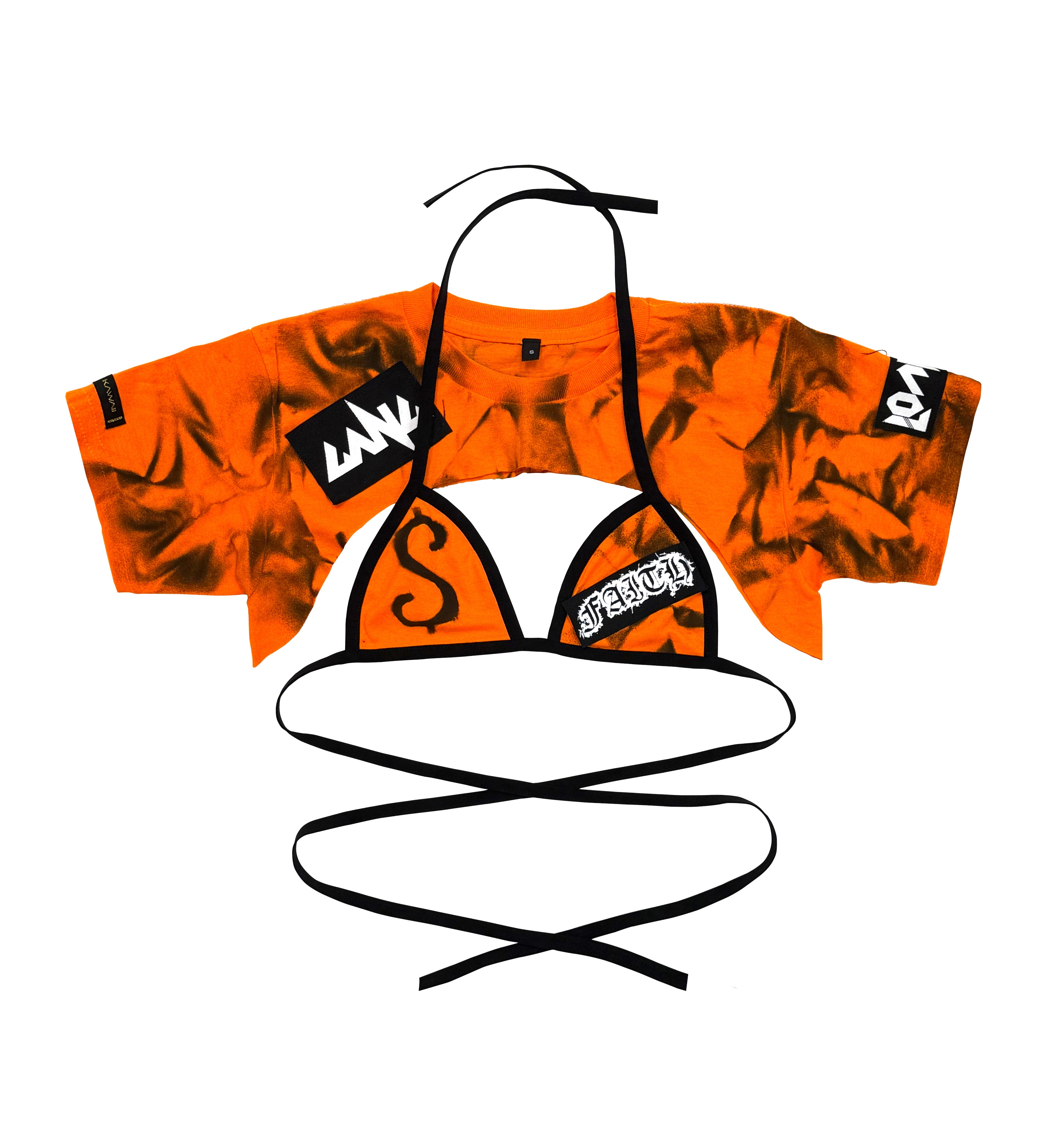 TIE DYE CROP T-SHIRT SET
