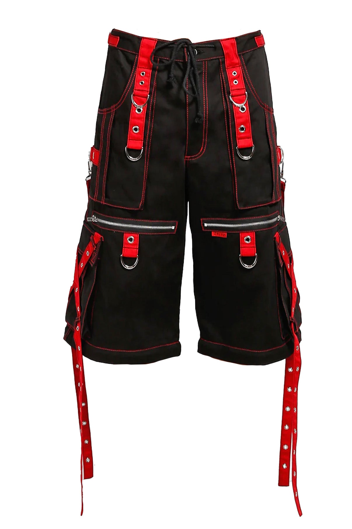 X-STRAP  "ZIP OFF INTO SHORTS"  RED PANTS by TRIPP NYC