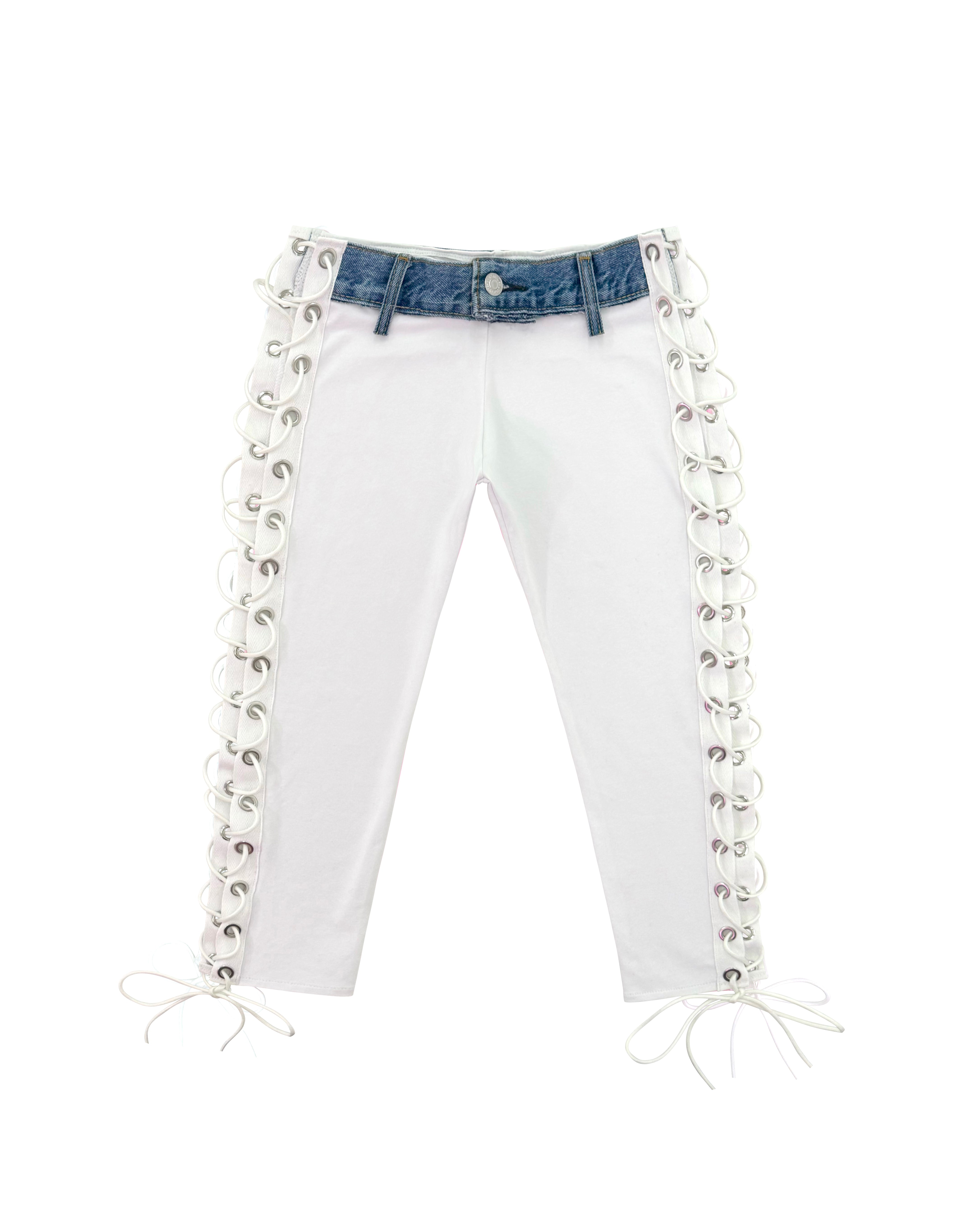 PANTALON CAPRI EN DENTELLE AN 2000