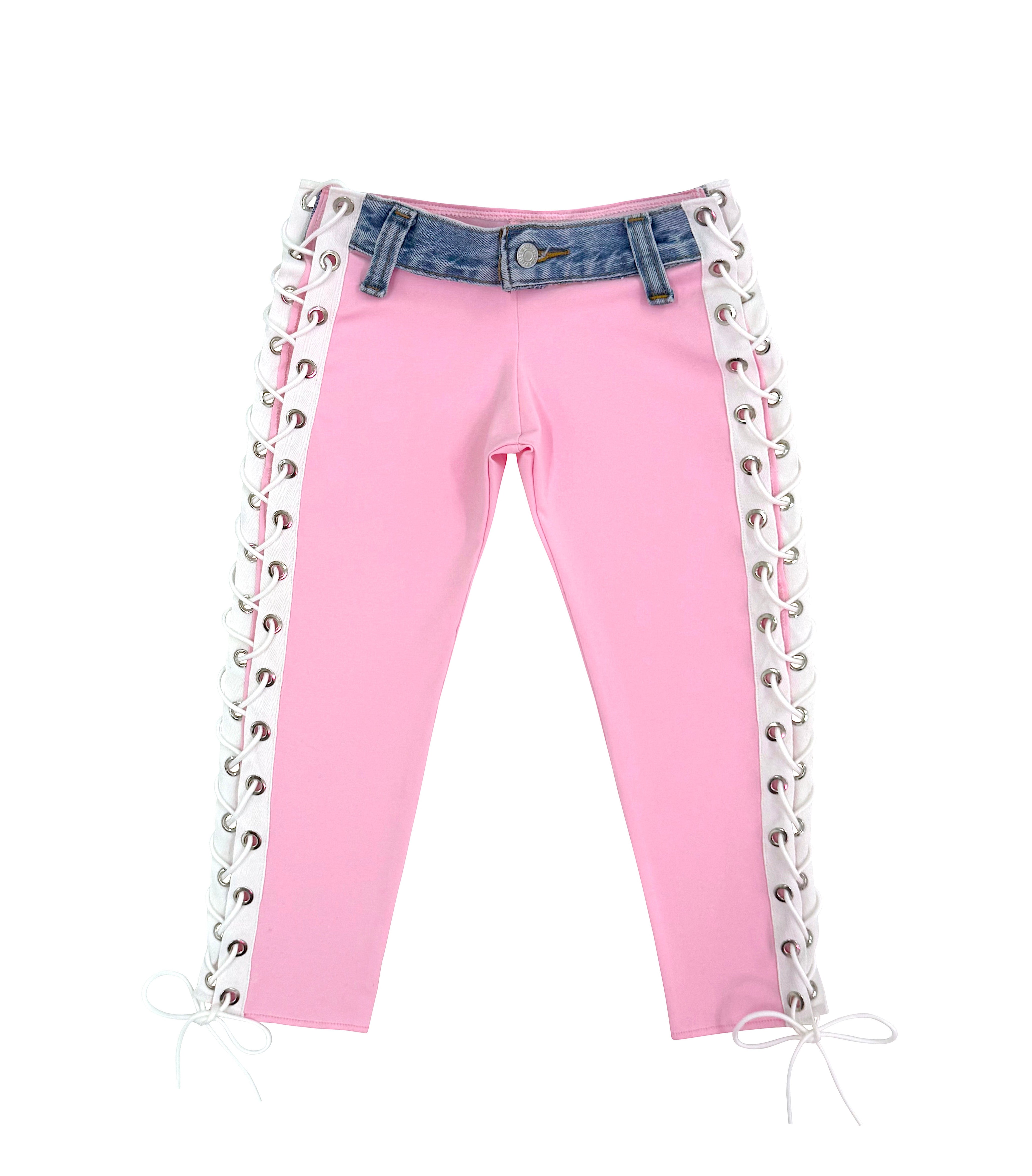 Y2K CAPRI LACE PANTS