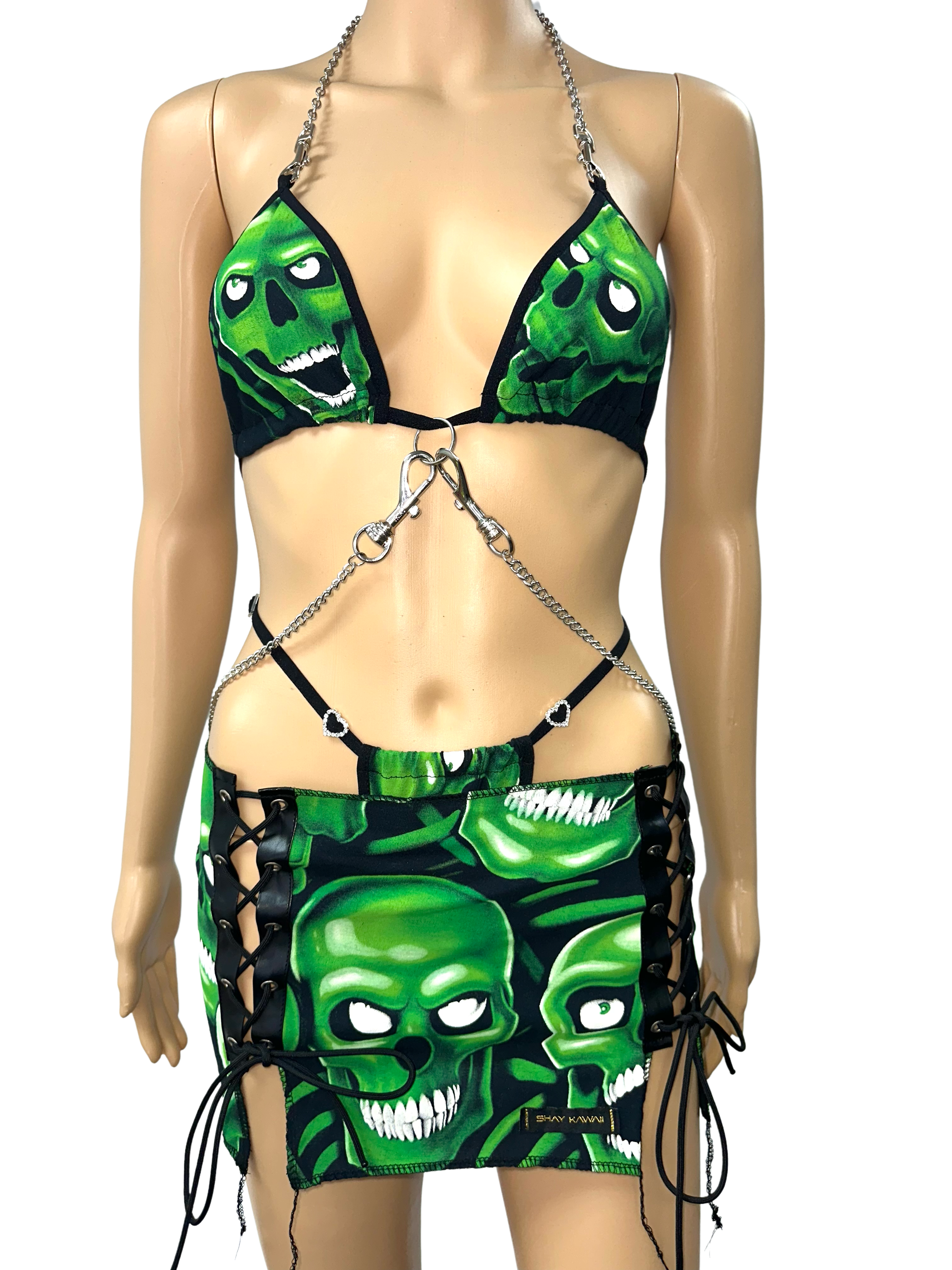 JUICY J SKULL SKIRT SET