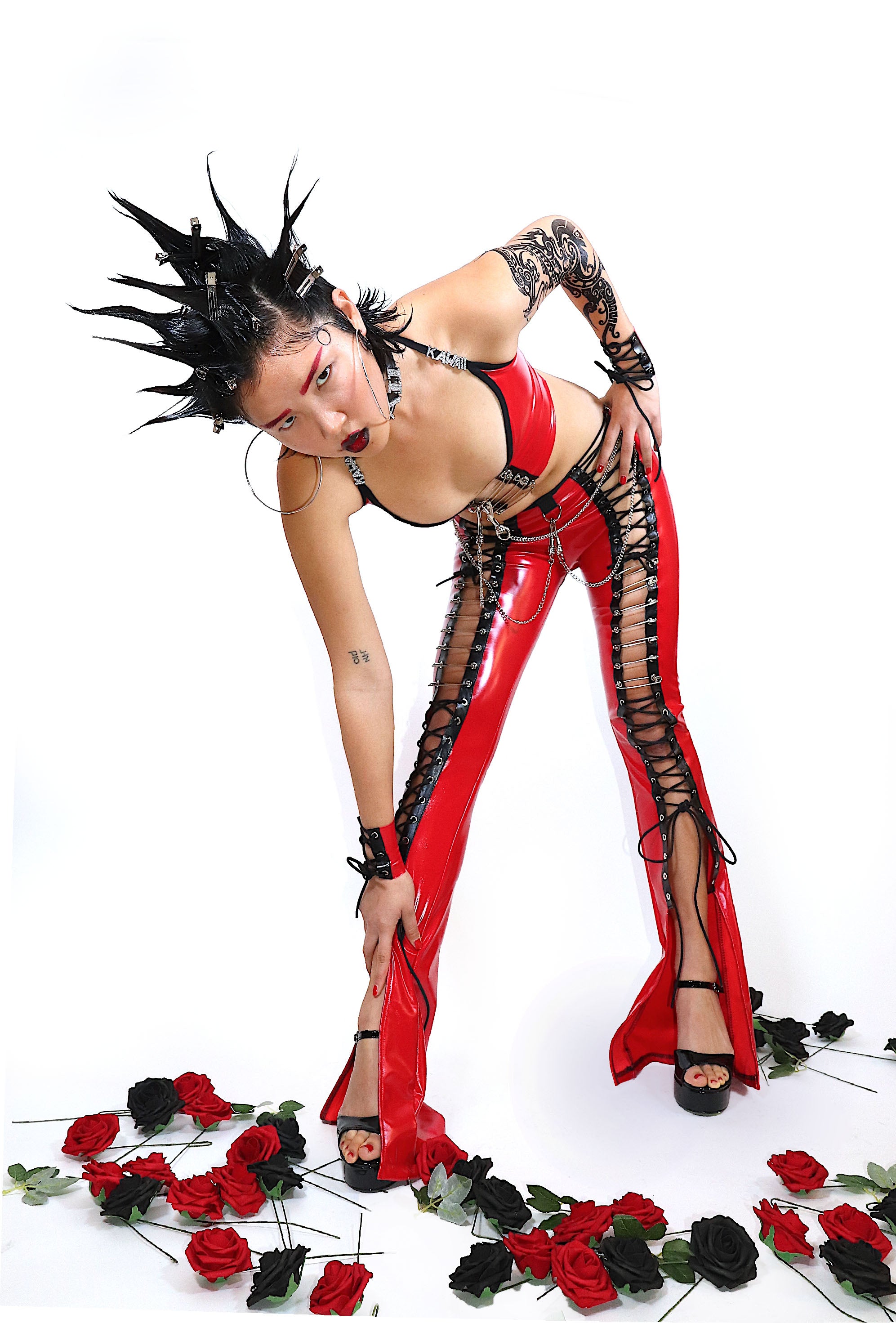 THE " INFERNO" LACED'UP  PANTS