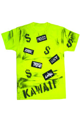 "TRASH" T-SHIRTS in neon green/orange/pink