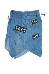 THE "SLASH " DENIM KILT