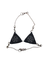 THE " PENTAGRAM VINYL BRA"